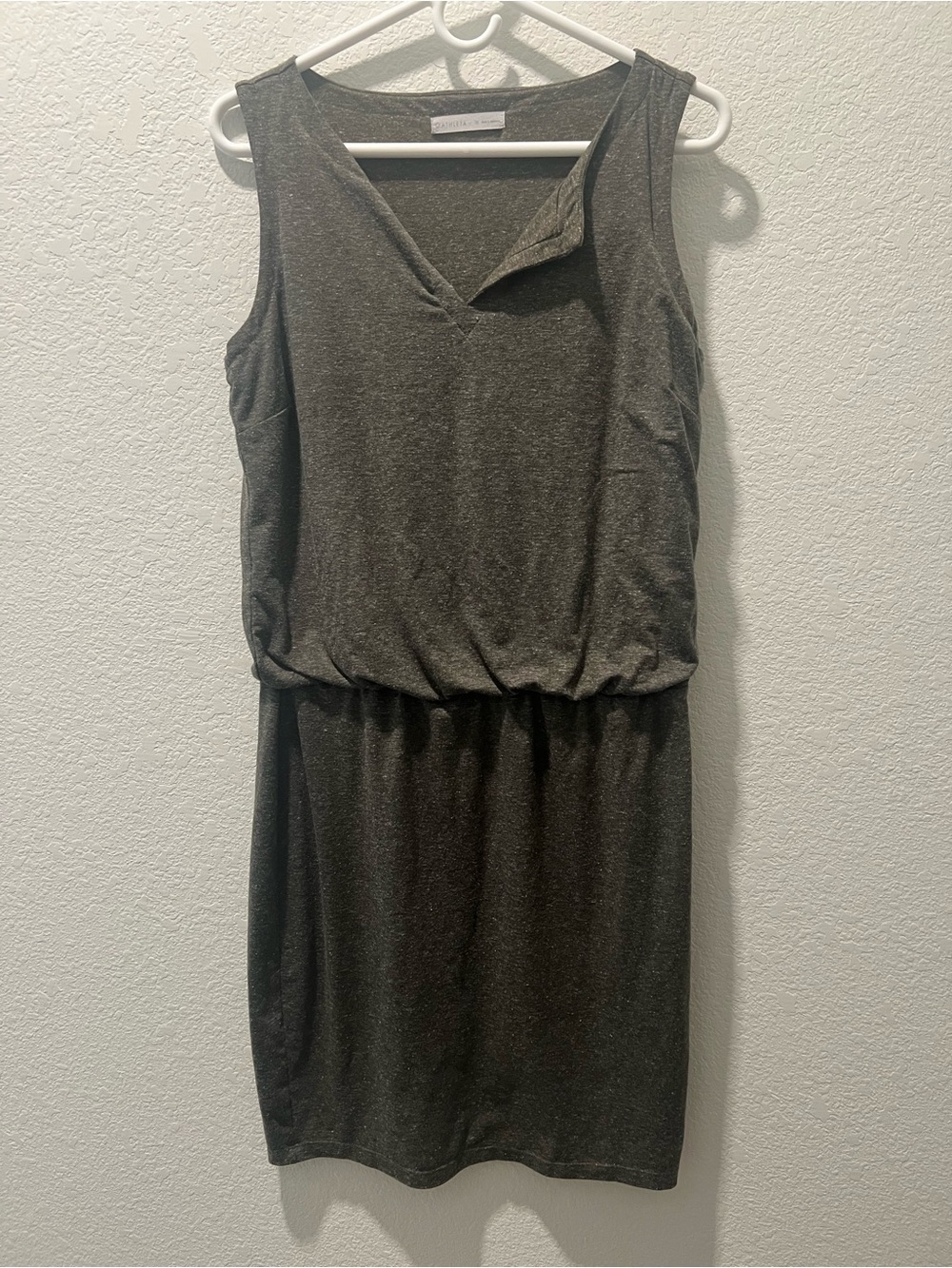 Athleta Olive Green Heathered Sleeveless Dress Size Medium
